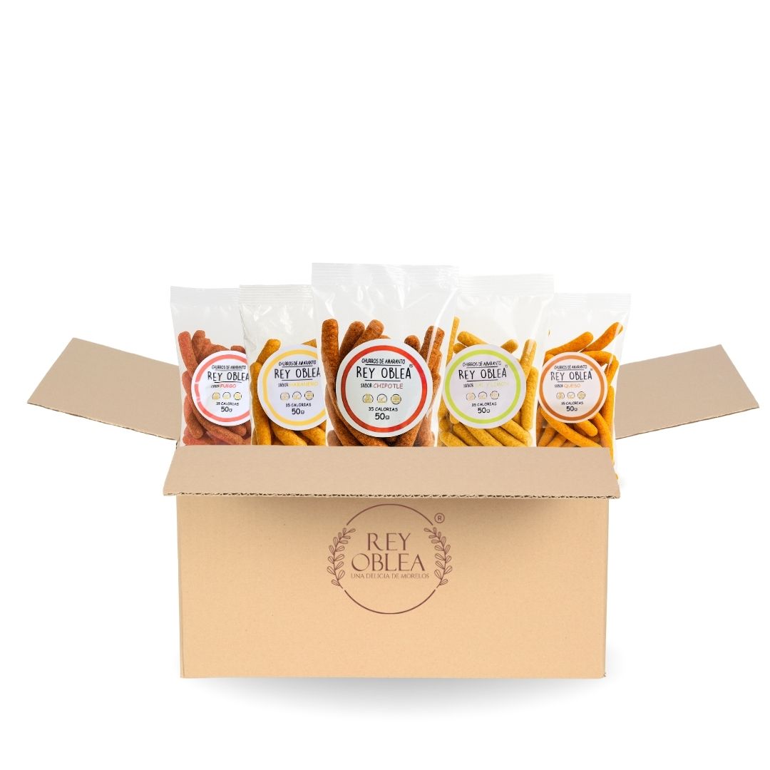 Caja con 100 churros de 50g