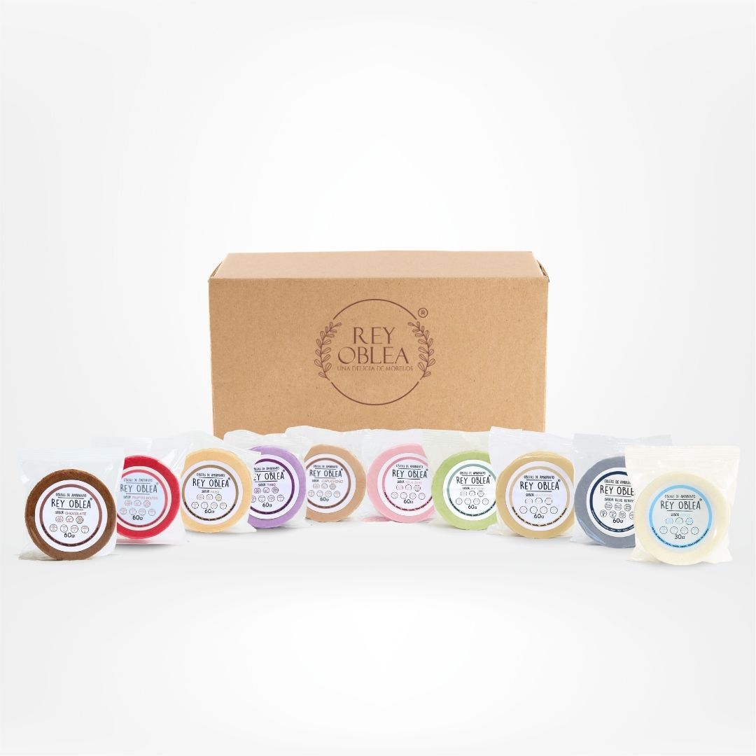 Caja con 100 obleas de amaranto 60g. - SIN ETIQUETA